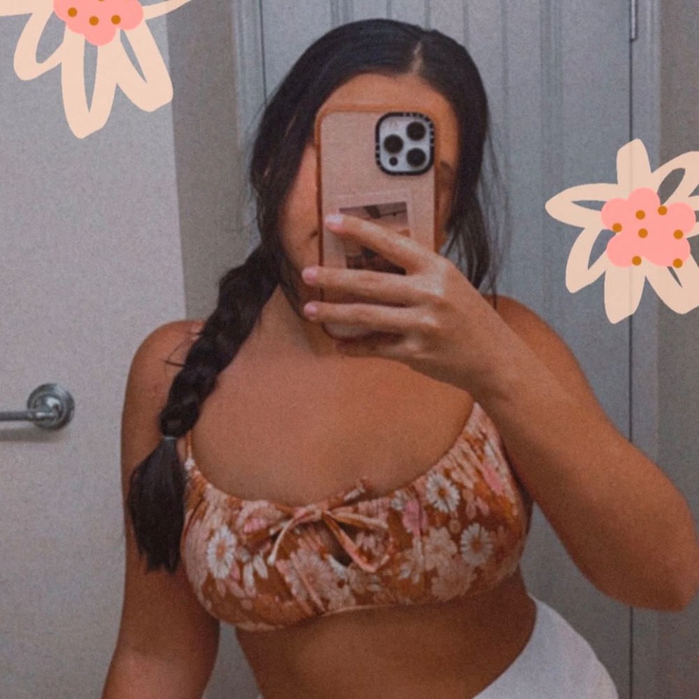 Floral Pink bikini top